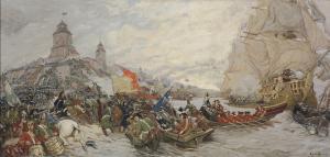 rubenstein lev 1922,The 1710 Siege of Vyborg,1953,Christie's GB 2008-11-26