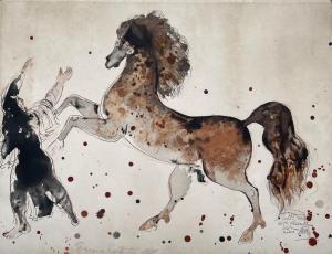 RUBIN Reuven 1893-1974,arabian horse,Montefiore IL 2024-03-05