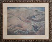 RUBIN Reuven 1893-1974,As The Mountains Are Round, Jerusalem,1925,Ro Gallery US 2023-12-14