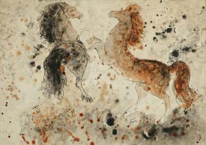 RUBIN Reuven 1893-1974,Horses,Tiroche IL 2024-04-14