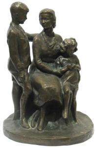 RUBLETZKY Geza 1881-1970,"Mama si copii",1932,Alis Auction RO 2011-04-19