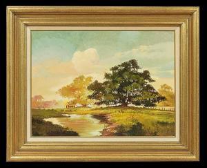 RUCKER Robert M. 1932-2000,Louisiana Landscape with a Cabin,New Orleans Auction US 2014-07-27