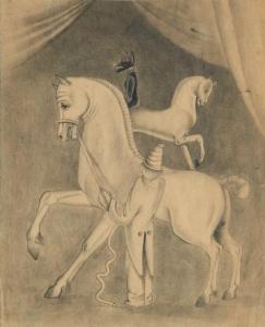 RUCKI Mara 1920,Clown au cheval blanc,Camard & Associés FR 2012-12-10