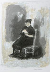 RUDBERG Gustav 1915-2001,Interiör med sittande kvinna,Uppsala Auction SE 2010-01-25