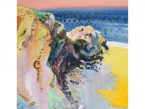 RUDD Robert 1944,Coastal scene with rocks,Gardiner Houlgate GB 2017-12-01