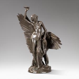 RUDE François 1784-1855,Hébé et l'aigle de Jupiter (Hebe and the Eagle of ,1855,Sotheby's 2023-06-14