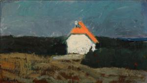 RUDE Olaf 1886-1957,Coastal view with white house,Bruun Rasmussen DK 2017-06-06