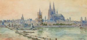 RUDELL Carl 1855-1939,Blick auf die Altstadt von Köln,Lempertz DE 2023-11-18