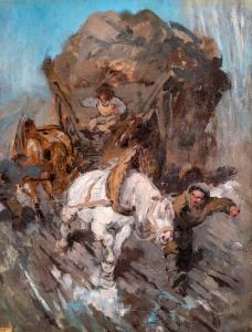 RUDNAY Gyula 1878-1957,Hay cart,Nagyhazi galeria HU 2023-12-12