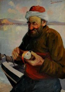 RUDOLF Rainer Maximilian 1900,Pescar turc,GoldArt RO 2015-03-23