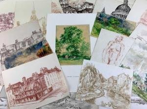 RUDOLPH Francis,various London buildings, churches, street scenes,,Rogers Jones & Co 2023-02-17