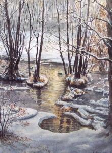 RUDOLPHI Wolfram 1906-1993,Schlachtensee-Uferlandschaft im Winter,Auktionshaus Quentin DE 2003-10-25