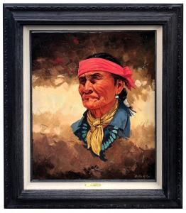 RUE Willis M. 1908-1991,"TSEGI BEKIS" INDIAN PORTRAIT,Burchard US 2018-12-16
