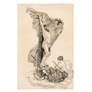 RUELAS Julio 1870-1907,Ilustración para el poema,1901,Morton Subastas MX 2015-05-21