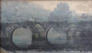 RUELLAN Joseph Alexandre 1864-1931,Vieux pont de pierre,Ruellan FR 2015-10-17
