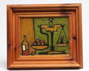RUFFELL Colin 1939,Still Life with Balance Scales,Hartleys Auctioneers and Valuers GB 2021-12-01