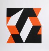 RUIJTER Georg 1931-1982,Orange and Black Blocks,1969,Ro Gallery US 2018-11-29
