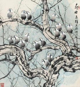 RUILU Cui 1944,SPARROWS AND TREE,China Guardian CN 2016-03-26