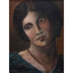 RUIZ Antonio 1897-1964,Retrato de la hermana del pintor,1914,Morton Subastas MX 2023-09-28