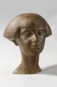 Ruiz DANIEL GONZALEZ DANIEL GONZALEZ RUIZ 1893,Cabeza en Terracota o niña ,1926,Subastas Segre 2017-09-19