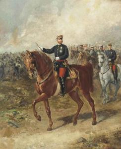 RUIZ DE VALDIVIA Nicolas 1837-1880,An equestrian portrait of King Alfonso XII leadi,1879,Christie's 2015-04-30