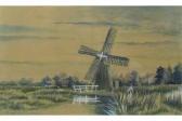 RUMP CHARLES FREDERICK 1800-1900,Broads Scene with Windmill,Keys GB 2015-10-02
