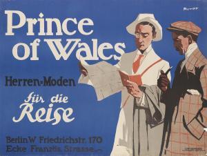RUMPF Fritz Carl G,PRINCE OF WALES / HERREN = MODEN FÜR DIE REISE,1910,Swann Galleries 2019-05-23