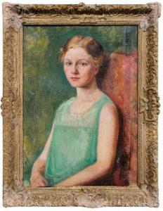 RUMSEY LORD Evelyn 1877-1963,Woman in a green dress,Brunk Auctions US 2010-07-10
