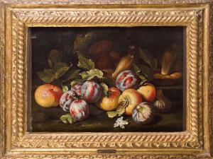 RUOPPOLO Giovan Battista,Nature morte aux prunes, pommes, figues et cèpes, ,Joron-Derem 2024-03-27