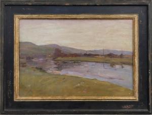 RUPPRECHT Wilhelm Hugo,Landscape near Ludwigsburg, Baden-Wurttemberg,Lots Road Auctions 2021-09-05