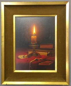 RUSCHE Moritz 1888-1969,Still life candle,Wiederseim US 2017-04-22