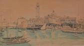 RUSHBURY Henry George 1889-1968,Gondolas, Venice,1931,Dreweatts GB 2020-10-22