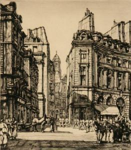 RUSHBURY Henry George 1889-1968,Place de la Victoire in Paris,Weschler's US 2009-09-26