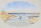 rushton captain j.h 1800,View of Lake Timsah with a Pilgrim Ship on the ,1875,Woolley & Wallis 2009-03-25