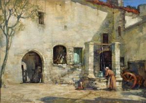 RUSHTON RAYMOND 1886-1956,�An Old Well, Villeneuve Avignon�,Elder Fine Art AU 2011-05-15