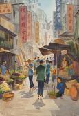 RUSSEL Joan,OLD HONG KONG POTTINGER STREET,GFL Fine art AU 2015-11-25