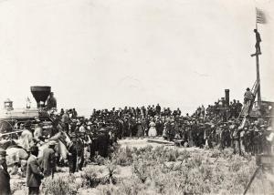 RUSSELL Andrew Joseph,Laying Last Rail, Promentory Point, Utah,1869,Swann Galleries 2022-04-14
