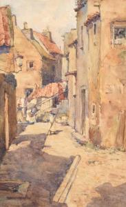 RUSSELL BELL Lilian 1864-1947,A Sunny Street, Anstruther,Peter Wilson GB 2023-10-12