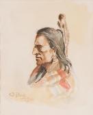 Russell Charles Marion 1864-1926,Indian Portrait,1900,Scottsdale Art Auction US 2010-04-10