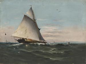 RUSSELL EDMUND N. 1825-1927,Sailing vessels off a coast,Eldred's US 2016-11-17