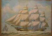 RUSSELL Edward John 1832-1906,SCHOONER AND BRIGANTINE AT SEA,William Doyle US 2001-11-28