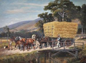 RUSSELL GAWEN Mark 1861-1943,Carting Hay to Adelaide,1900,Elder Fine Art AU 2015-12-06