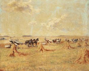 RUSSELL George Horne 1861-1933,Untitled - Harvest Scene,Levis CA 2023-11-05