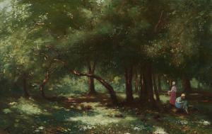 RUSSELL George William, A.E. 1867-1935,RESTING IN THE WOOD,De Veres Art Auctions IE 2023-11-21