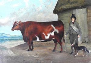 RUSSELL James 1800-1800,Farmer with a prize cow,1839,Halls GB 2017-10-18
