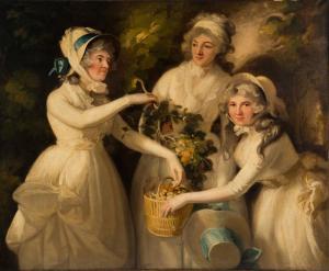 RUSSELL John 1745-1806,Miss Carolina May and Her Two Aunts,La Suite ES 2023-11-23