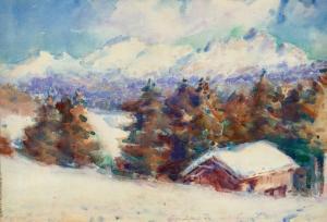 RUSSELL John Peter,SNOW IN THE ALPS (SWITZERLAND),c.1912-15,Deutscher and Hackett 2023-08-16