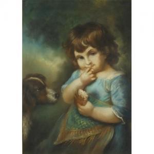 RUSSELL John,Portrait of a young girl with her dog,Eastbourne GB 2019-09-12