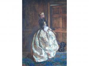 RUSSELL JULIANA 1865-1877,THE FLORAL GOWN,1865,Andrew Smith and Son GB 2014-07-11