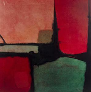 RUSSELL Ron 1923-1994,Abstract in Red and Black,1965,Mallams GB 2021-12-08